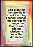 God grant me ... Serenity Prayer AA magnet 2 - Heartful Art by Raphaella Vaisseau